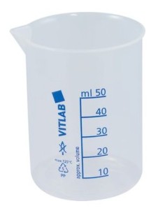 VASO GRADUADO PARA MEDICIONES DE POLVO Y LIQUIDO