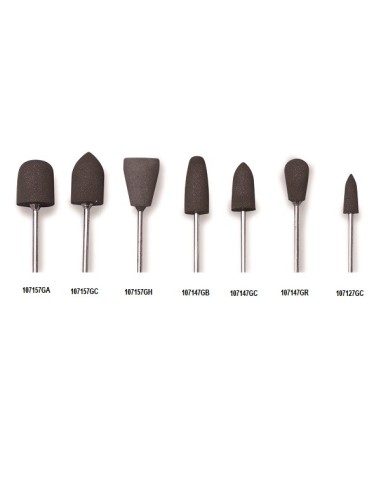 MESTRA - PUNTAS DE SILICONAS GRIS ( 6 UDS.). G157A. FORMA DE CAMPANA