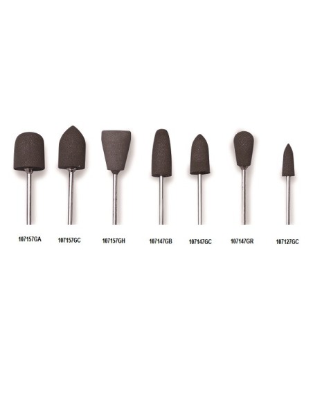 MESTRA - PUNTAS DE SILICONAS GRIS ( 6 UDS.). G157A. FORMA DE CAMPANA