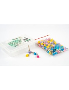 CAJA 100 CEPILLOS COLORES CERDA NATURAL PARA PROFILAXIS DENTAFLUX